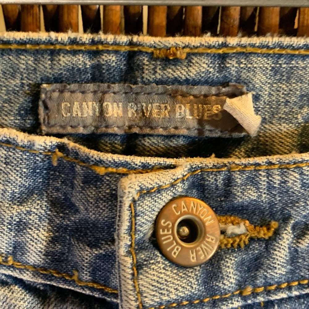 Vintage Y2K Flare 100% Cotton Canyon River Blues Jeans Size 7 Short - Picture 2 of 6